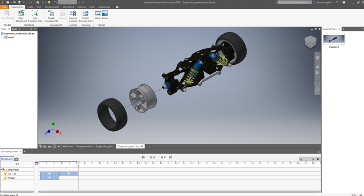 inventor presentation update model