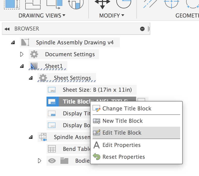 fusion 360 3 title block editor