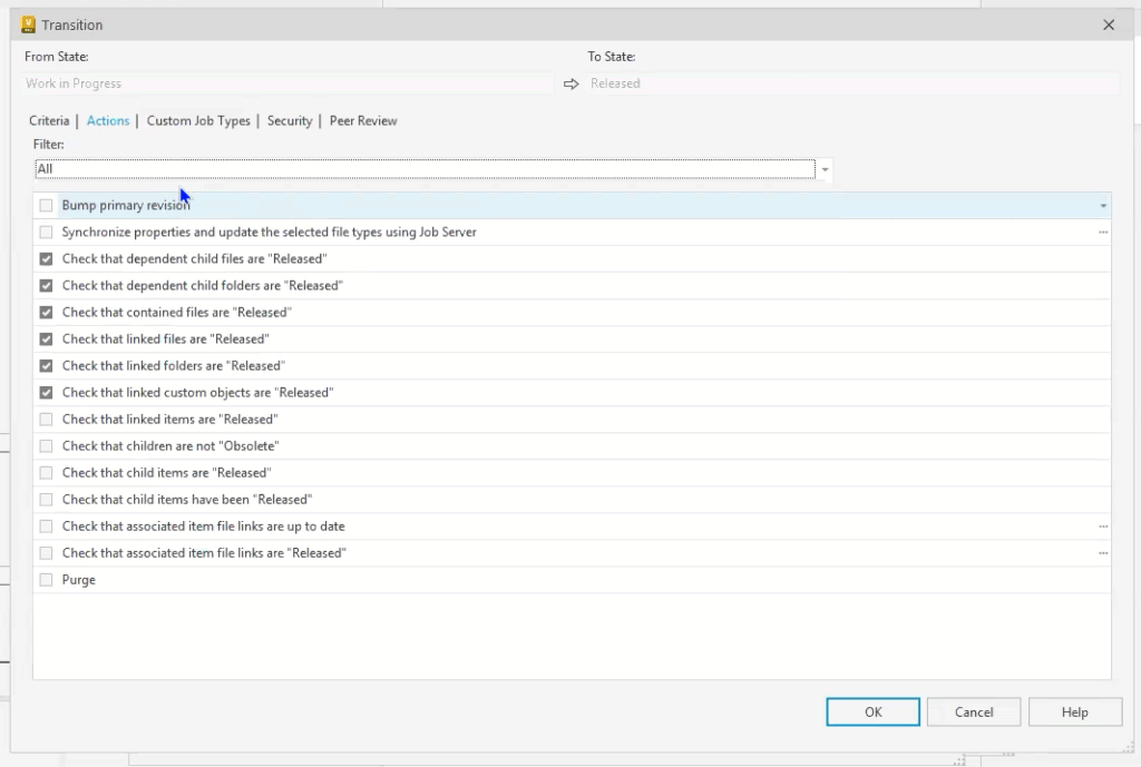 Autodesk Vault Lifecycle Actions