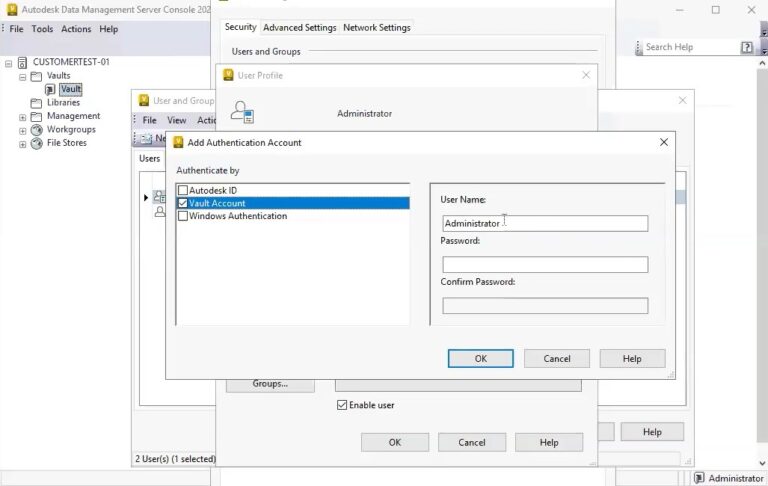 Autodesk Vault setup