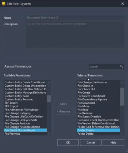 Edit User Roles Autodesk Vault