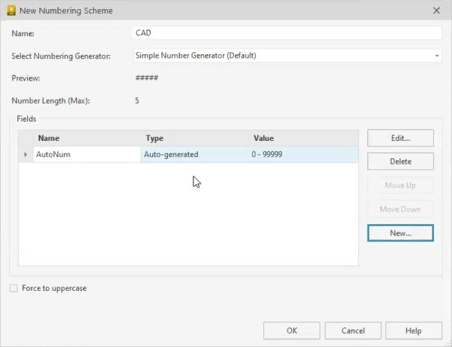 Autodesk Vault Number Schemes