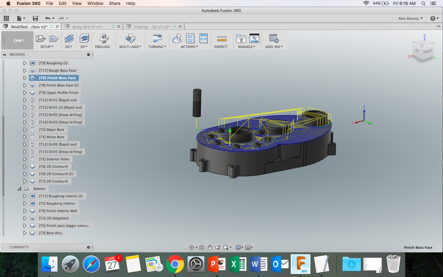 Fusion 360 - 1/2" End Mill with Finishing Pass on Top