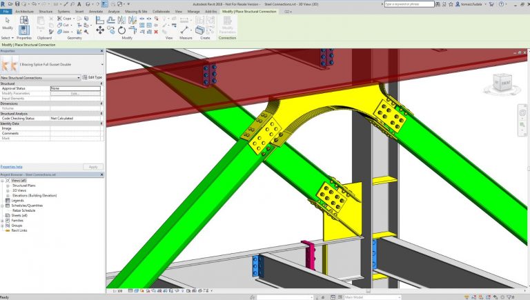 What's New in Revit 2018 - New Steel Connections