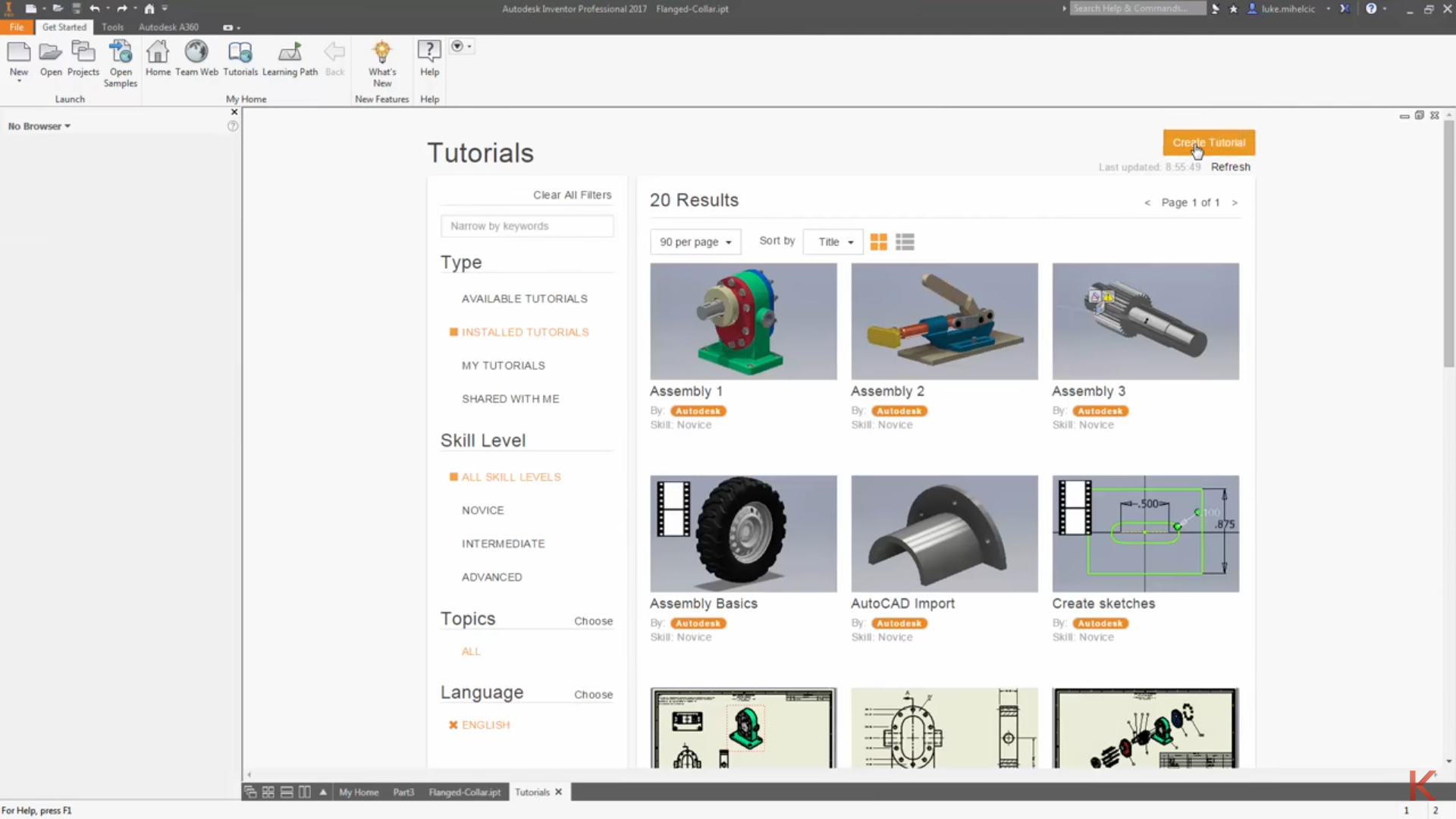 Inventor 2017.3 Tutorial Creation