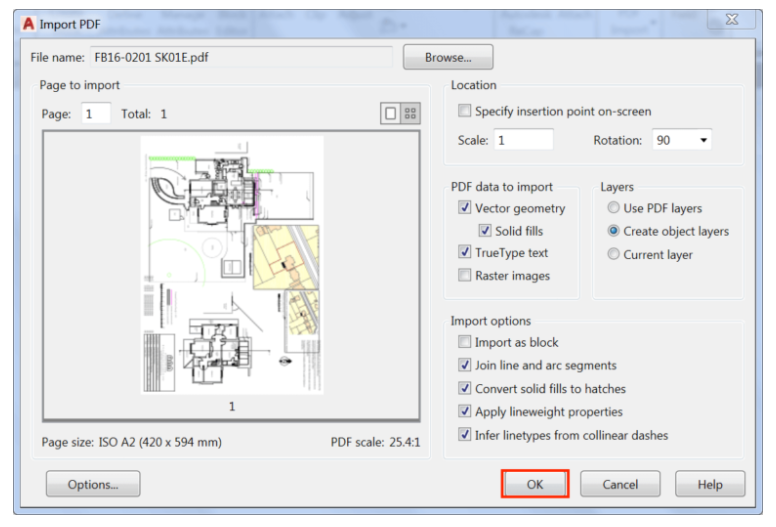 pdf import_autocad